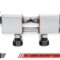 AWE Tuning Porsche 911 (991.2) Carrera / S SwitchPath Exhaust for PSE Cars - Diamond Black Tips - Mufflers &