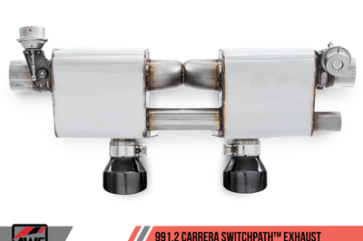 AWE Tuning Porsche 911 (991.2) Carrera / S SwitchPath Exhaust for PSE Cars - Diamond Black Tips - Mufflers &