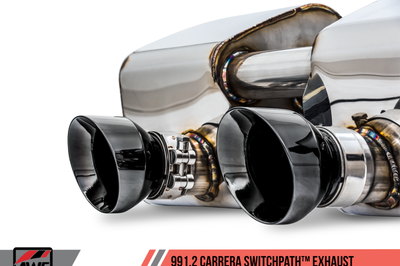 AWE Tuning Porsche 911 (991.2) Carrera / S SwitchPath Exhaust for PSE Cars - Diamond Black Tips - Mufflers &