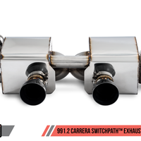 AWE Tuning Porsche 911 (991.2) Carrera / S SwitchPath Exhaust for PSE Cars - Diamond Black Tips - Mufflers &
