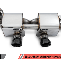 AWE Tuning Porsche 911 (991.2) Carrera / S SwitchPath Exhaust for PSE Cars - Diamond Black Tips - Mufflers &