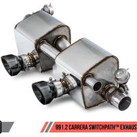 AWE Tuning Porsche 911 (991.2) Carrera / S SwitchPath Exhaust for PSE Cars - Diamond Black Tips - Mufflers &