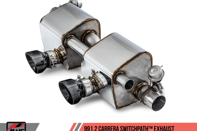 AWE Tuning Porsche 911 (991.2) Carrera / S SwitchPath Exhaust for PSE Cars - Diamond Black Tips - Mufflers &