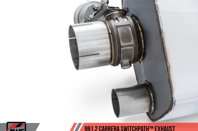 AWE Tuning Porsche 911 (991.2) Carrera / S SwitchPath Exhaust for PSE Cars - Diamond Black Tips - Mufflers &