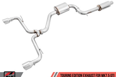 AWE Tuning Volkswagen GTI MK7.5 2.0T Touring Edition Exhaust w/Chrome Silver Tips 102mm - Mufflers &