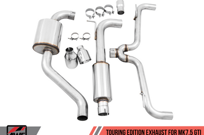AWE Tuning Volkswagen GTI MK7.5 2.0T Touring Edition Exhaust w/Chrome Silver Tips 102mm - Mufflers &