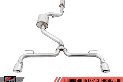 AWE Tuning Volkswagen GTI MK7.5 2.0T Touring Edition Exhaust w/Chrome Silver Tips 102mm - Mufflers &