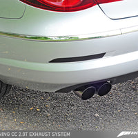AWE Tuning VW CC 2.0T Touring Edition Performance Exhaust - Diamond Black Tips - Mufflers &