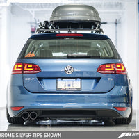 AWE Tuning VW MK7 Golf SportWagen Touring Edition Exhaust w/Chrome Silver Tips (90mm) - Mufflers &