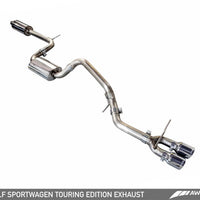 AWE Tuning VW MK7 Golf SportWagen Touring Edition Exhaust w/Chrome Silver Tips (90mm) - Mufflers &