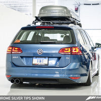 AWE Tuning VW MK7 Golf SportWagen Touring Edition Exhaust w/Chrome Silver Tips (90mm) - Mufflers &