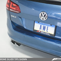 AWE Tuning VW MK7 Golf SportWagen Touring Edition Exhaust w/Chrome Silver Tips (90mm) - Mufflers &