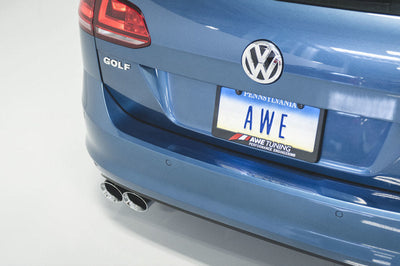 AWE Tuning VW MK7 Golf SportWagen Touring Edition Exhaust w/Chrome Silver Tips (90mm) - Mufflers &