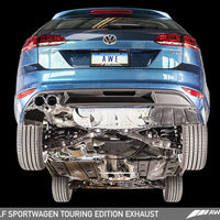 AWE Tuning VW MK7 Golf SportWagen Touring Edition Exhaust w/Chrome Silver Tips (90mm) - Mufflers &