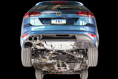 AWE Tuning VW MK7 Golf SportWagen Touring Edition Exhaust w/Chrome Silver Tips (90mm) - Mufflers &