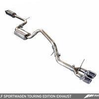 AWE Tuning VW MK7 Golf SportWagen Touring Edition Exhaust w/Chrome Silver Tips (90mm) - Mufflers &