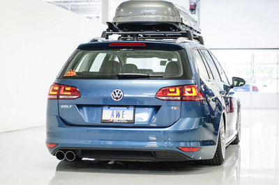 AWE Tuning VW MK7 Golf SportWagen Touring Edition Exhaust w/Chrome Silver Tips (90mm) - Mufflers &