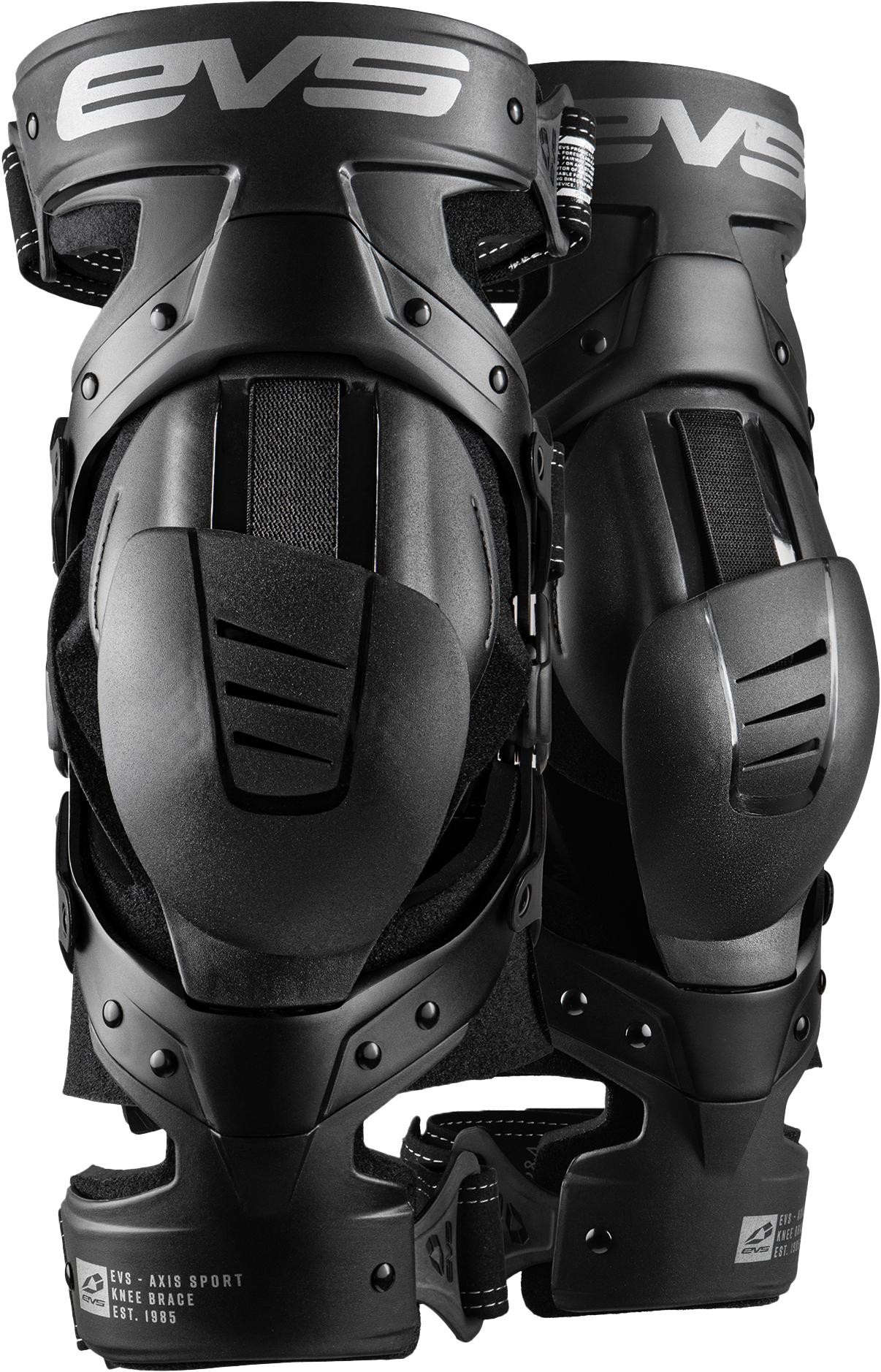 EVS Axis Sport Knee Brace Pair Black/Black/Grey Sm - Protective/Safety
