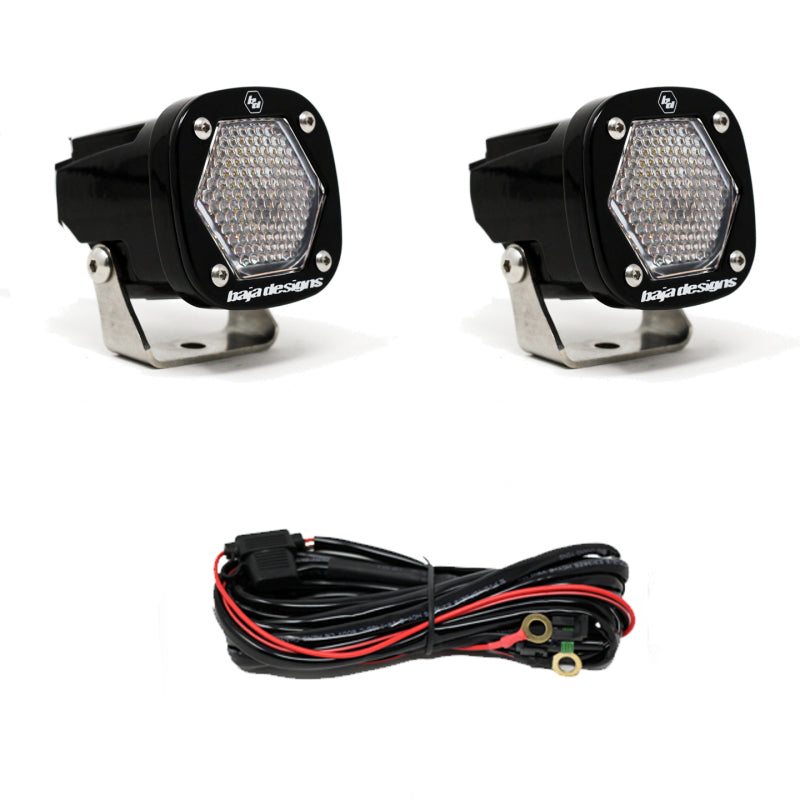 Baja Designs S1 Work/Scene LED Light w/ Mounting Bracket Pair - Lights
