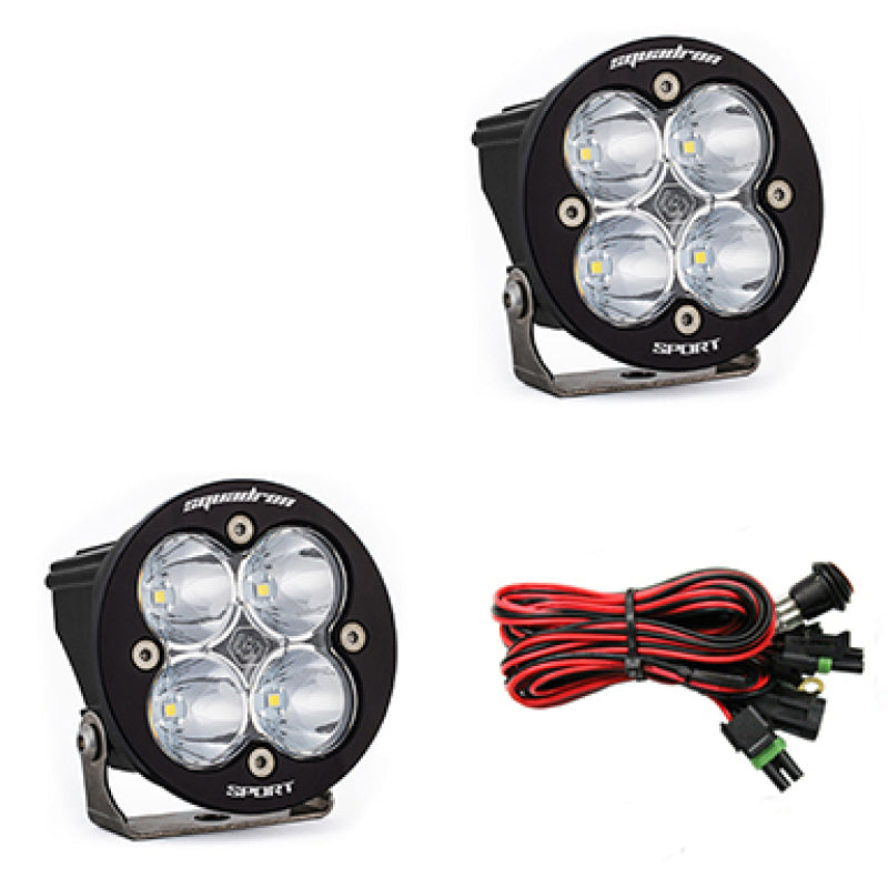 Baja Designs Squadron R Sport LED Spot Pair Light Pods - Clear - Lights