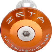Zeta Bar End Plug Orange 35mm - Silver - Offroad Collection