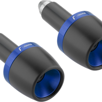 Rizoma Bar Ends Pair Blue - Silver - Street Collection