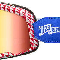 100-PERCENT Barstow Goggle Artist Series 123 Klan Mirror Red Lens