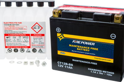 Fire Power Battery Ct12b-bs Maintenance Free - Street Collection