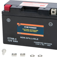 Fire Power Battery Ct9b-4 Ct9b Sealed Factory Activated - Street Collection