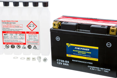Fire Power Battery Ct9b-bs Maintenance Free - Street Collection