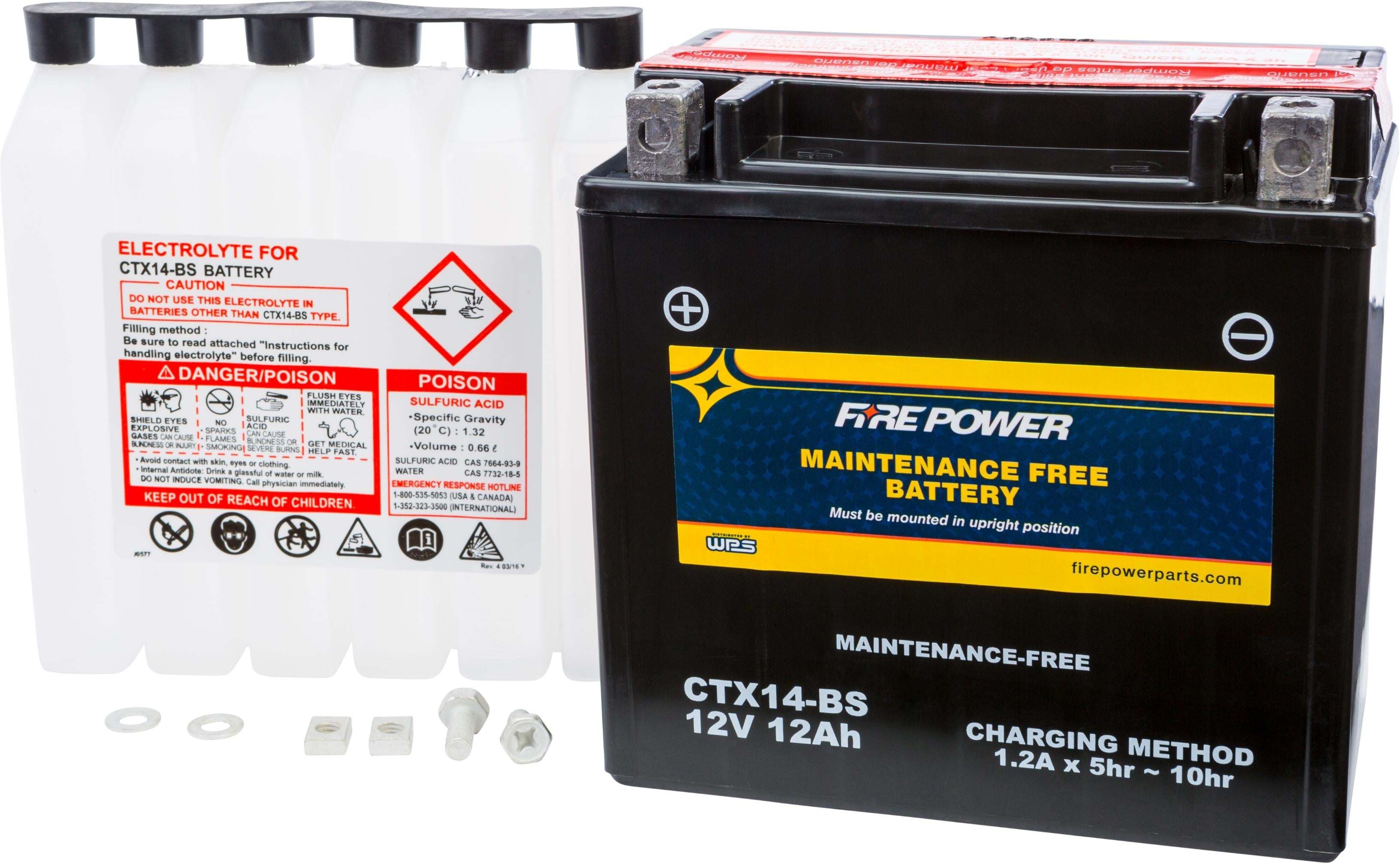 Fire Power Battery Ctx14-bs Maintenance Free - Watercraft Collection