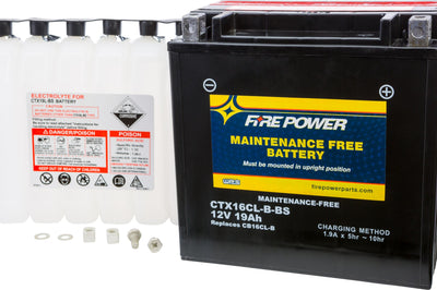 Fire Power Battery Ctx16cl-b-bs Maintenance Free - Watercraft Collection