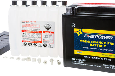 Fire Power Battery Ctx19l-bs Maintenance Free - Watercraft Collection