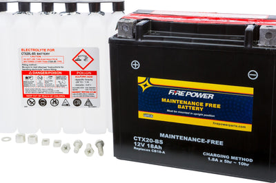 Fire Power Battery Ctx20-bs Maintenance Free - Watercraft Collection