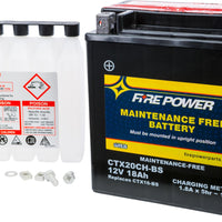 Fire Power Battery Ctx20ch-bs Maintenance Free - Watercraft Collection
