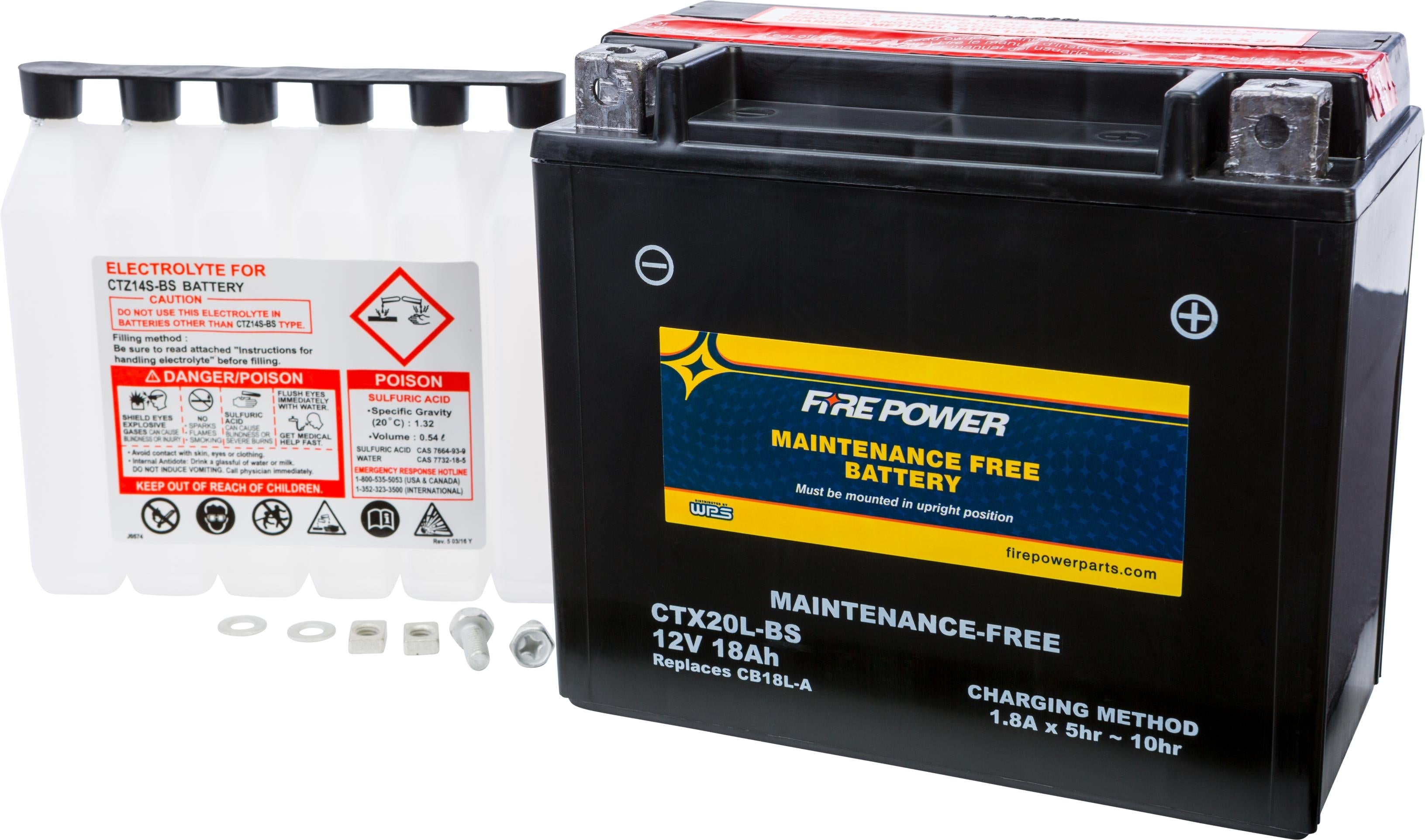Fire Power Battery Ctx20l-bs Maintenance Free - Watercraft Collection