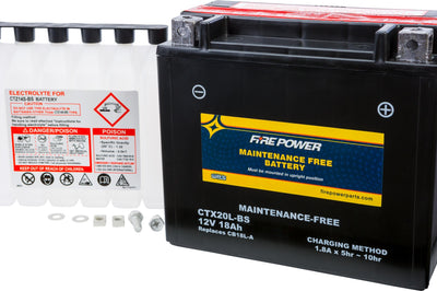 Fire Power Battery Ctx20l-bs Maintenance Free - Watercraft Collection