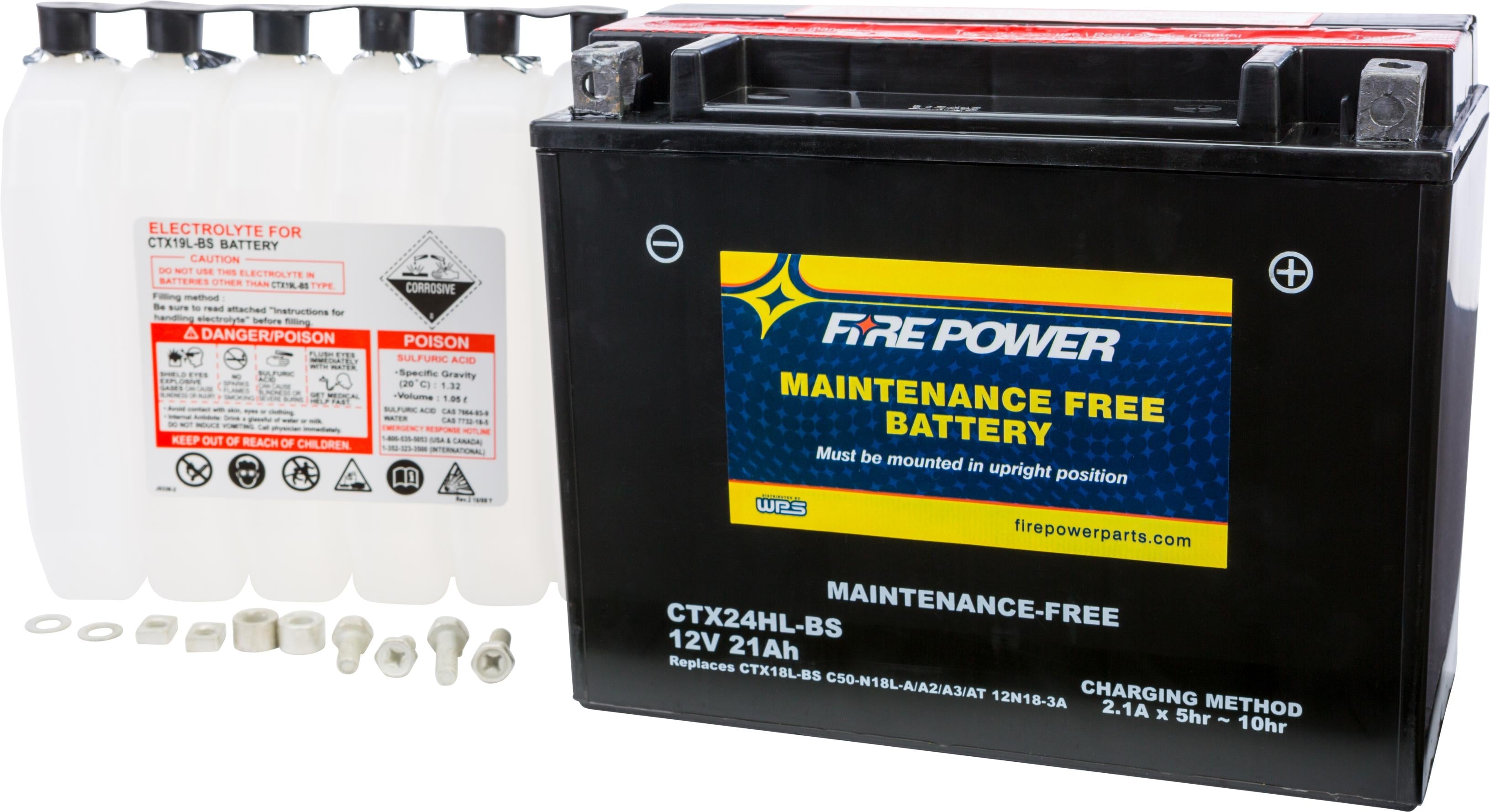 Fire Power Battery Ctx24hl-bs Maintenance Free - Harddrive Products