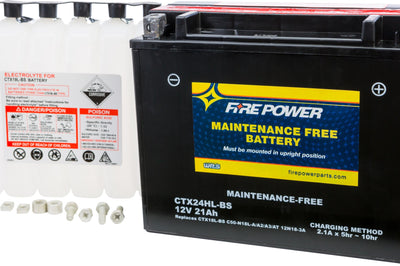 Fire Power Battery Ctx24hl-bs Maintenance Free - Harddrive Products