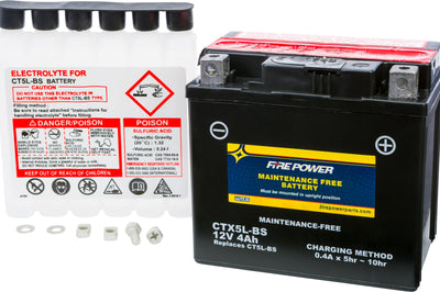 Fire Power Battery Ctx5l-bs Maintenance Free - Street Collection