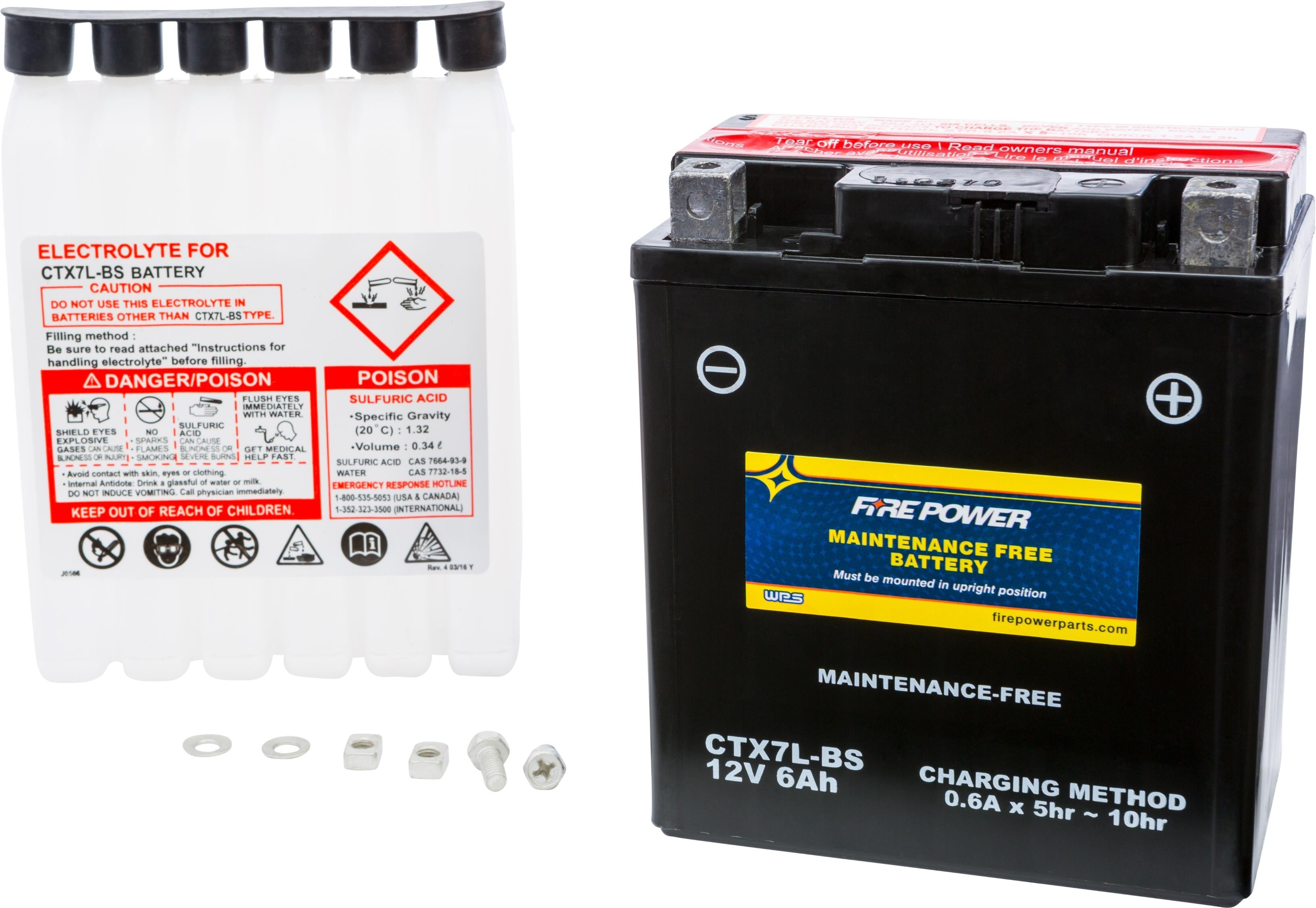 Fire Power Battery Ctx7l-bs Maintenance Free - Street Collection
