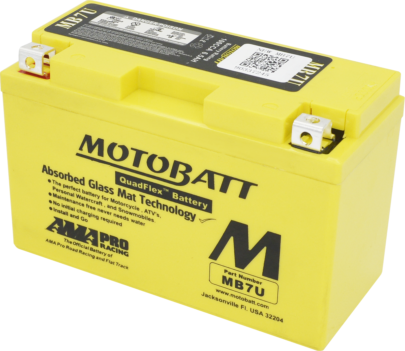MOTOBATT Battery Mb7u Sealed Factory Activated - Batteries