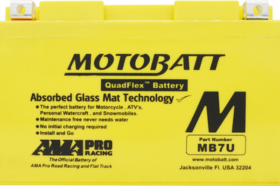 MOTOBATT Battery Mb7u Sealed Factory Activated - Batteries