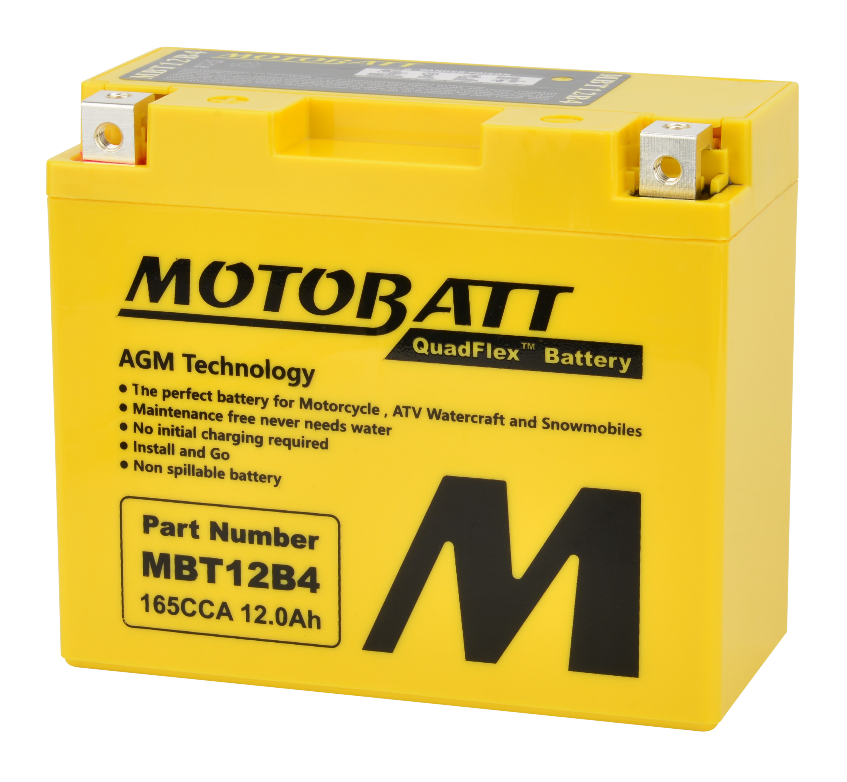MOTOBATT Battery Mbt12b4 Sealed Factory Activated - Batteries
