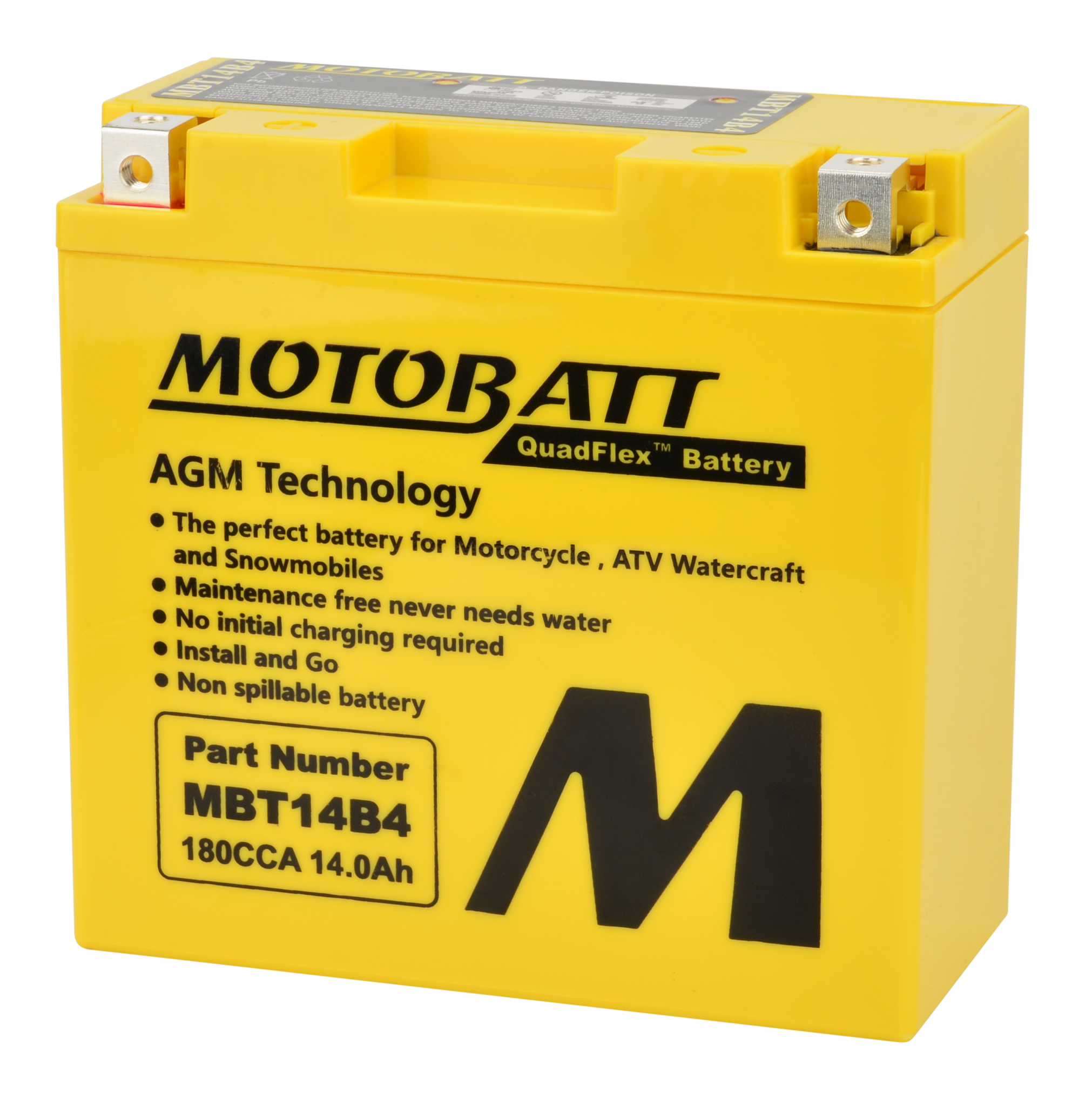 MOTOBATT Battery Mbt14b4 Sealed Factory Activated - Batteries