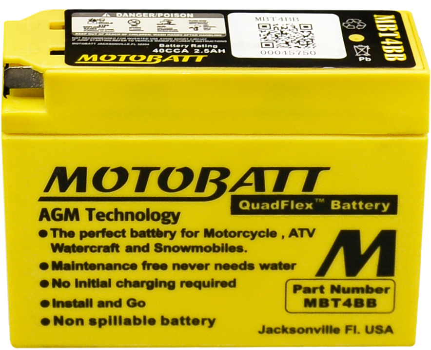 MOTOBATT Battery Mbt4bb Sealed Factory Activated - Batteries