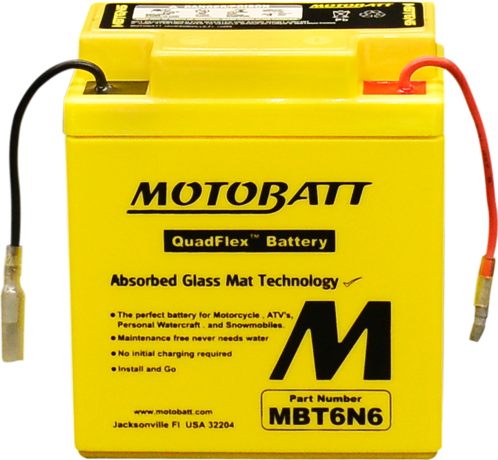 MOTOBATT Battery Mbt6n6 Sealed Factory Activated - Batteries
