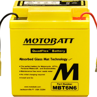 MOTOBATT Battery Mbt6n6 Sealed Factory Activated - Batteries