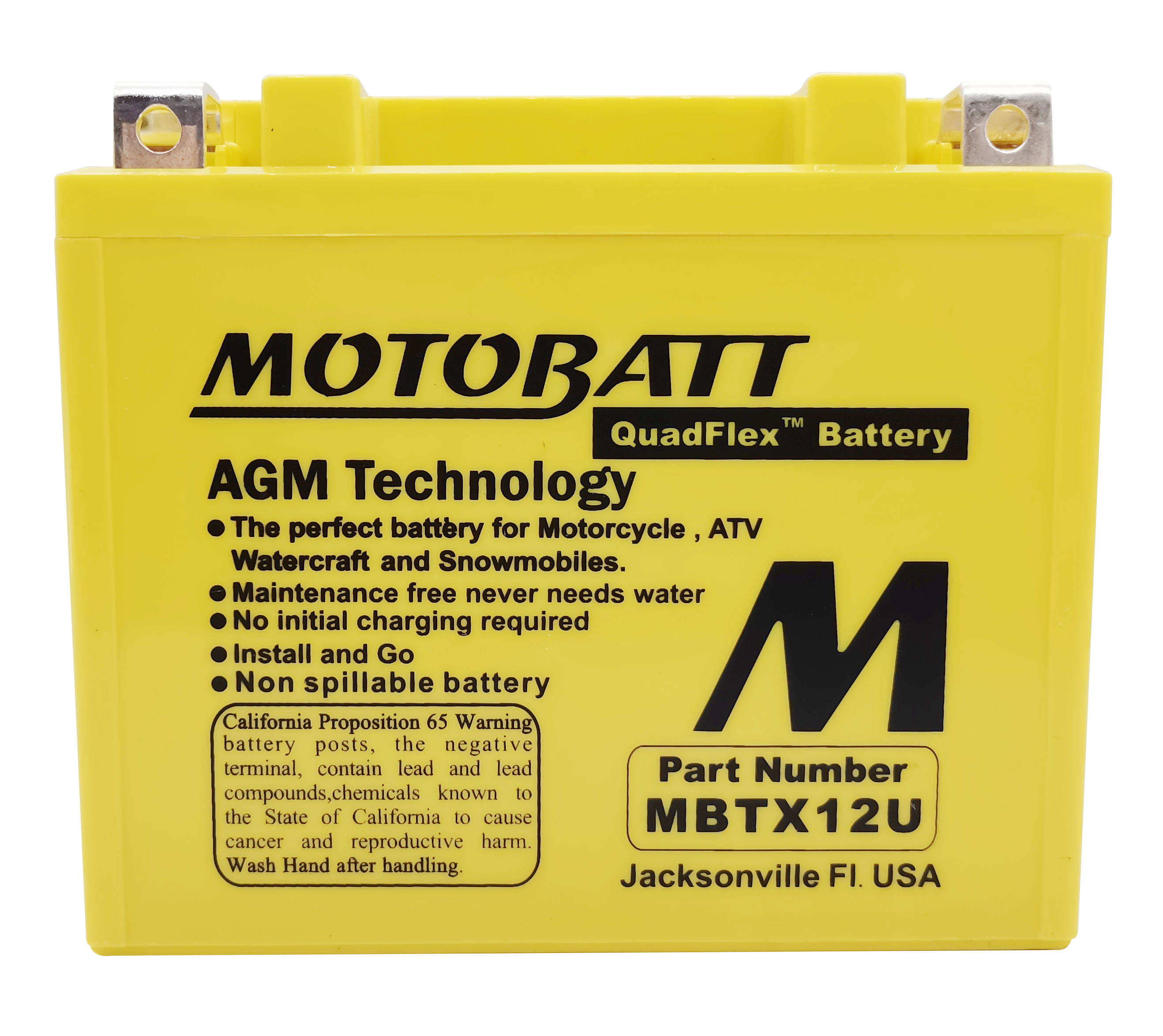 MOTOBATT Battery Mbtx12u Sealed Factory Activated Batteries