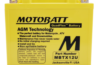 MOTOBATT Battery Mbtx12u Sealed Factory Activated Batteries